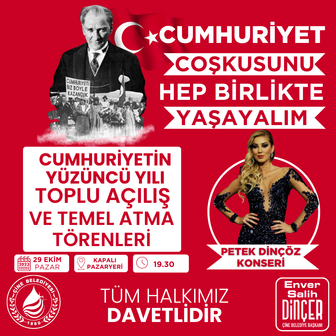 CUMHURİYETİN 100. YILINDA ÇİNE PETEK DİNÇÖZ İLE ÇOSACAK