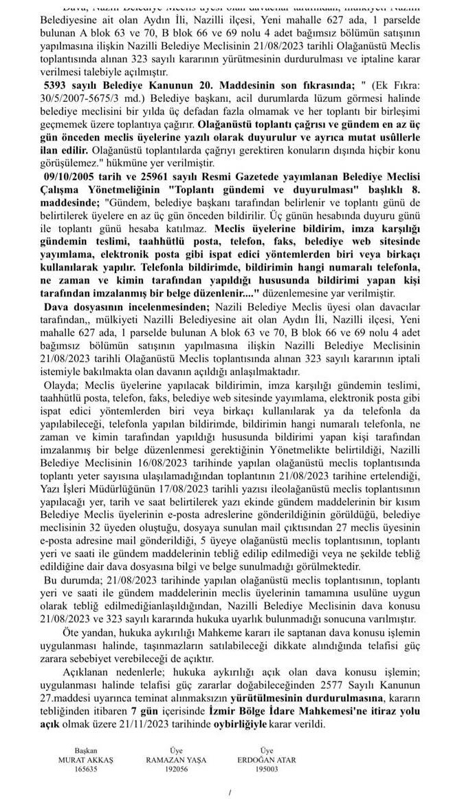 İnci Yaşam'da Satışlara Yürütmeyi durdurma kararı