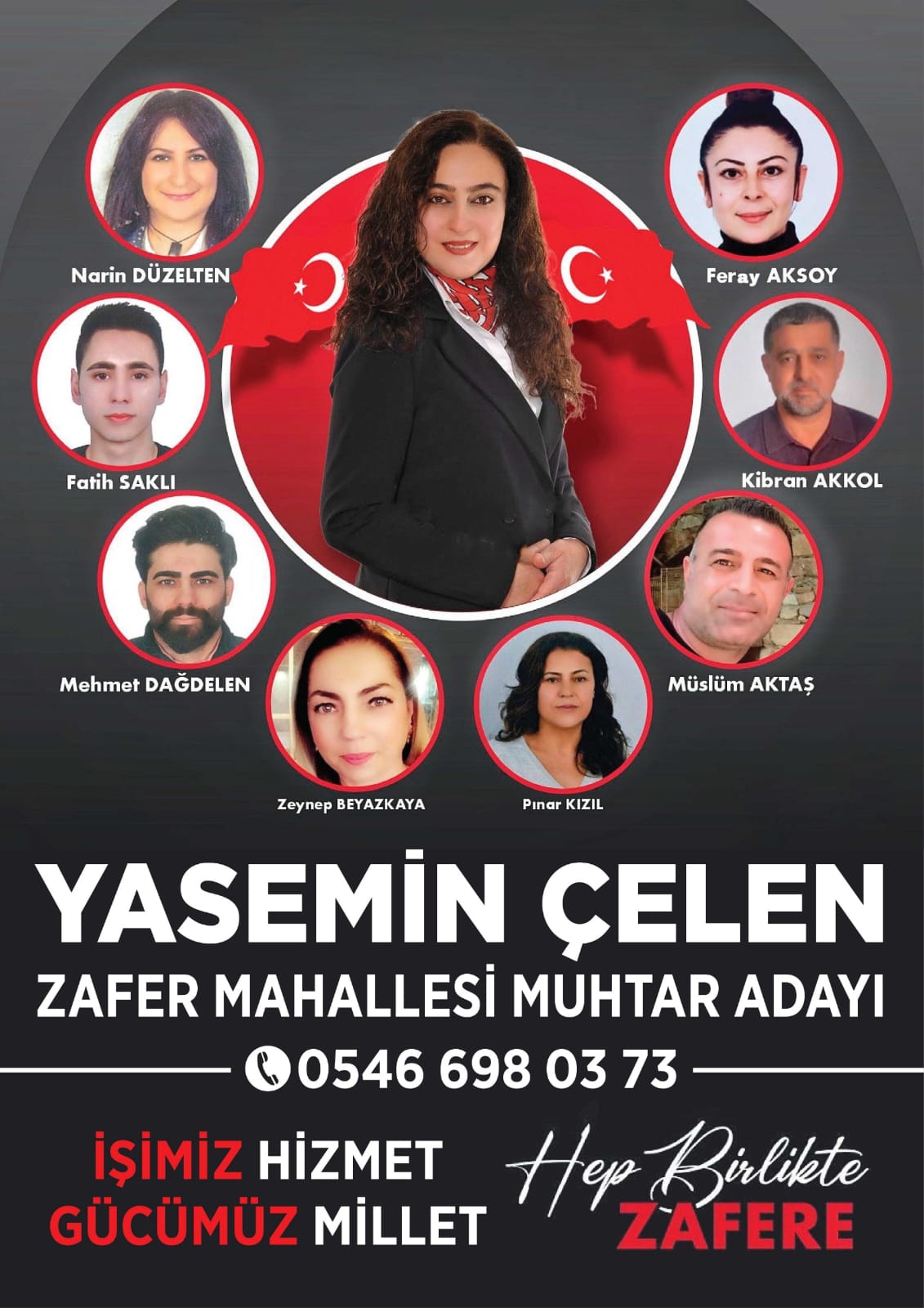 Zafer Mahallesinde ‘İşimiz Hizmet Gücümüz Millet’ diyor Yasemin Çelen