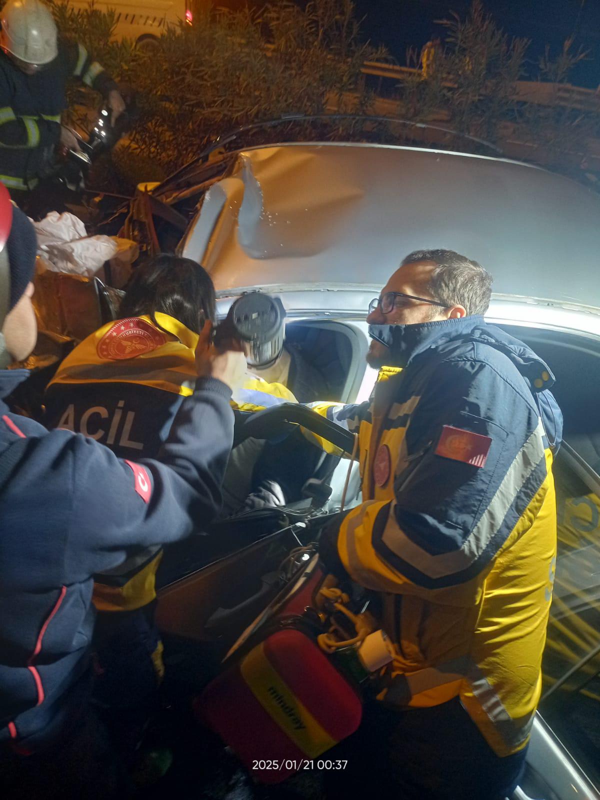 Köşk otoyol kavşağında kaza 1 ölü