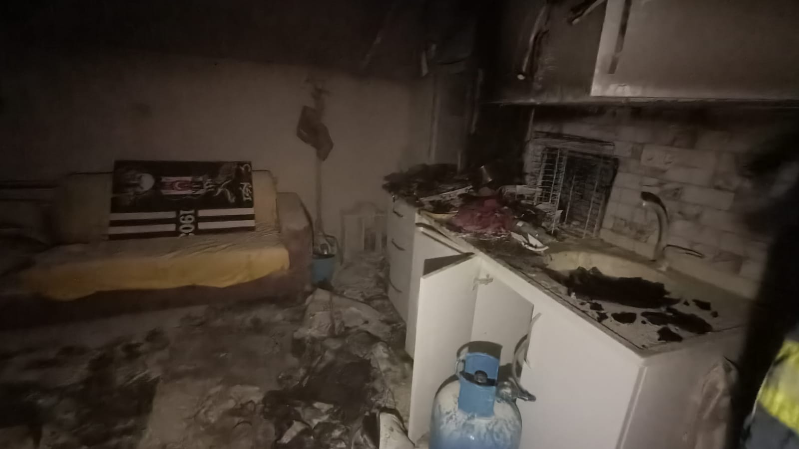 Sabaha karşı çıkan yangında dikkat çeken detay