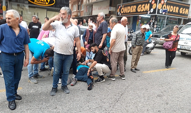 Motosiklet ve Bisiklet çarpıştı