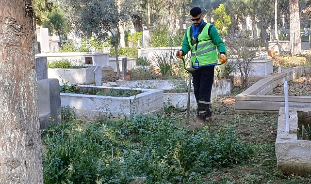 Nazilli’de mezarlıklar bakıma alındı