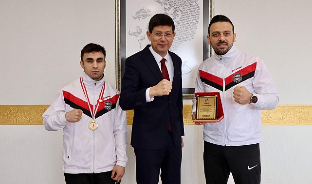Türkiye Şampiyonundan Kürşat Başkan’a ziyaret