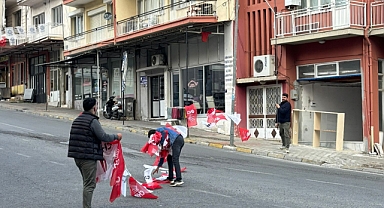 Bozdoğan'da bayrak krizi patlak verdi 