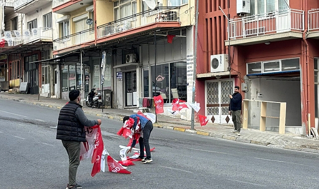 Bozdoğan'da bayrak krizi patlak verdi 