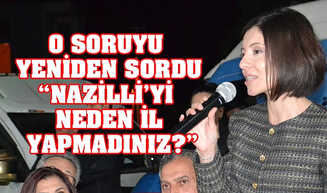 Ökmen, “Nazilli’yi Neden İl Yapmadınız?”