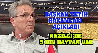 Nazilli’de 5 Bin Hayvan popülasyonu var