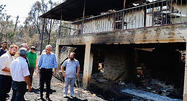 AK Parti Yangında zarar gören köyleri ziyaret etti