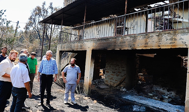 AK Parti Yangında zarar gören köyleri ziyaret etti