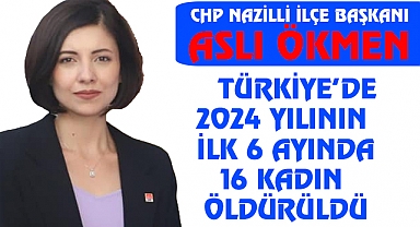 Ökmen; “2024 Yılının İlk 6 Ayında 16 Kadın öldürüldü”