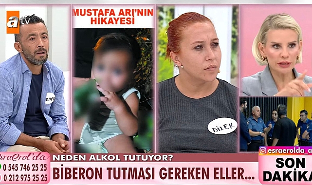 Uyuması için 1,5 yaşındaki bebeğe alkol içiren aile Esra Erol’da gözaltına alındı. 