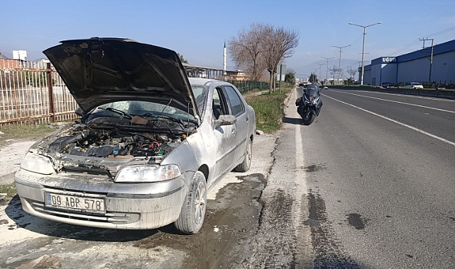 ARAÇ SEYİR HALİNDEYKEN ALEV ALDI