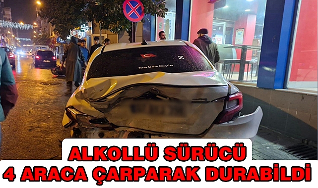 Alkollü sürücü önüne gelen araca çarptı