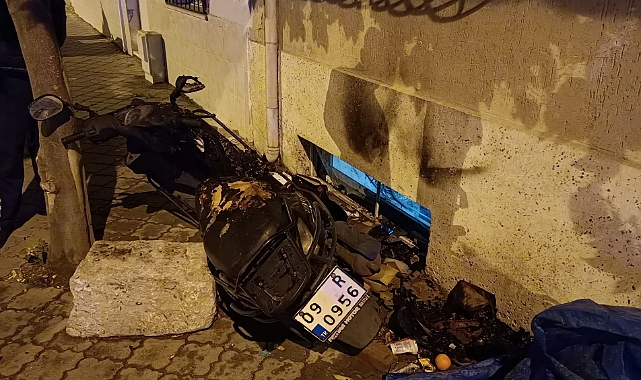Karton yakmak isterken motoru yaktı