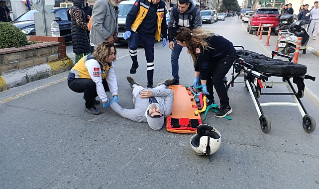 Kırmızı Işıkta geçti motosiklet çarptı
