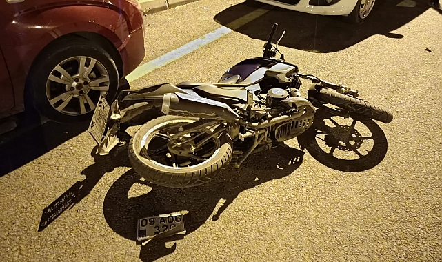 Motosiklet sürücüsü yaralandı