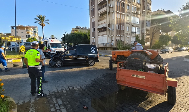 Ordu caddesinde kaza ucuz atlatıldı