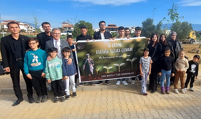 CHP Atatürk için 87 Fidan dikti