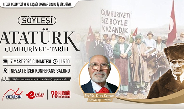BAŞKAN YETİŞKİN’DEN CUMHURİYET BULUŞMASI: EMRE KONGAR EFELER’DE