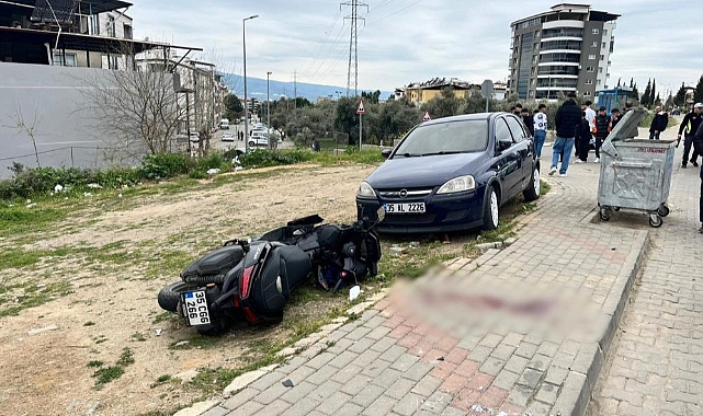 YAN YANA GİDERKEN KAZA GEÇİRDİLER