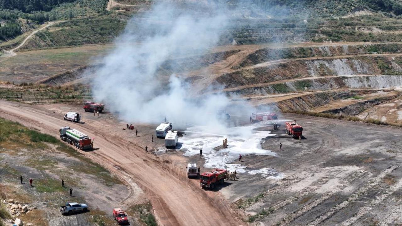 Aydın'da ilk olan orman yangını tatbikatı nefes kesti