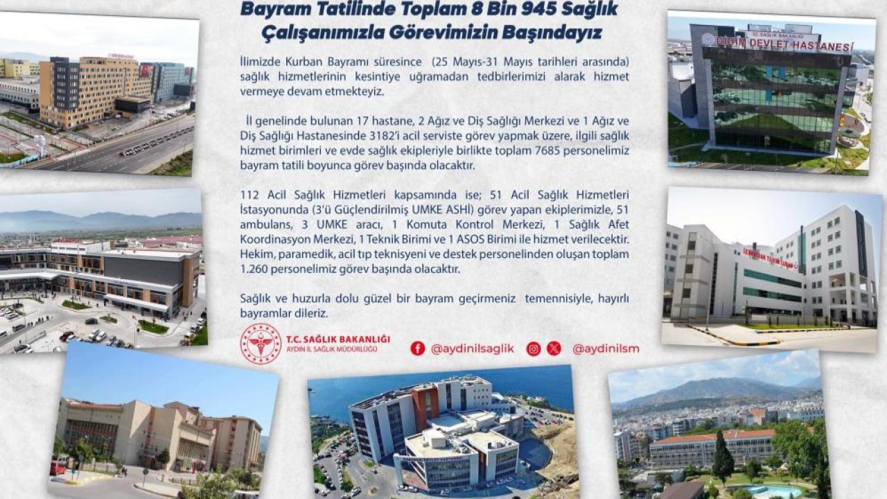 BAYRAM SÜRESİNCE SAĞLIK ÇALIŞANLARI GÖREVLERİ BAŞINDA OLACAK