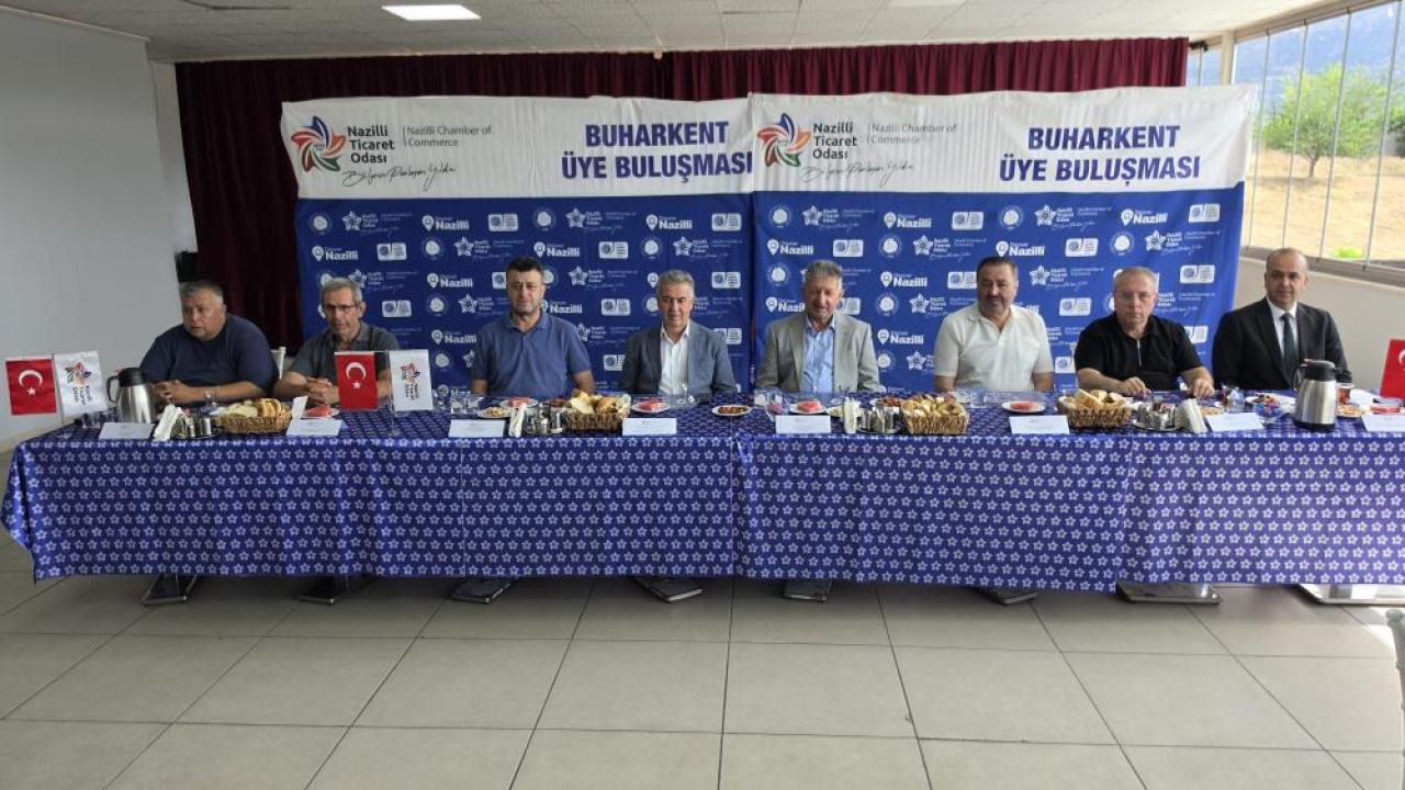 Başkan Arslan, Buharkent'te oda üyeleri ile buluştu