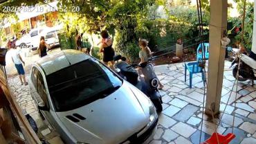 Fethiye'deki komşu dehşeti kamerada