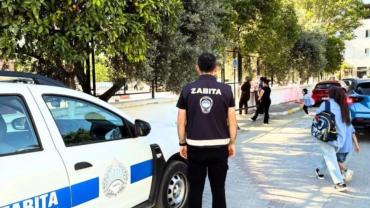 Germencik zabıtasının okul nöbeti sürüyor