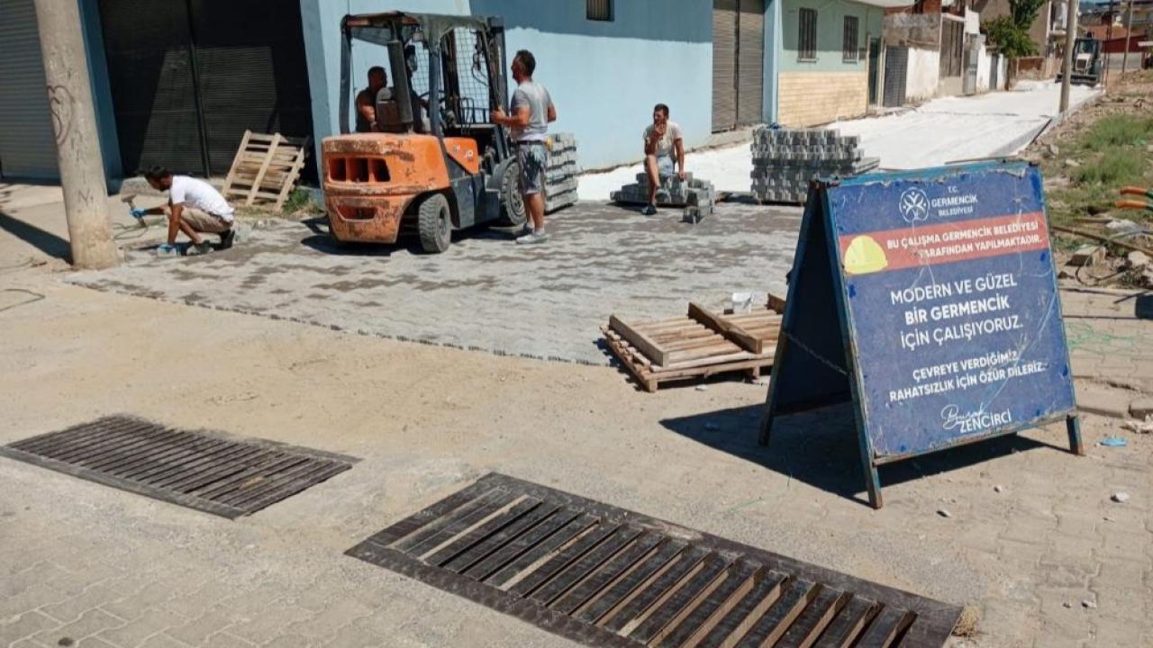 Germencik'te üstyapı çalışmaları başladı