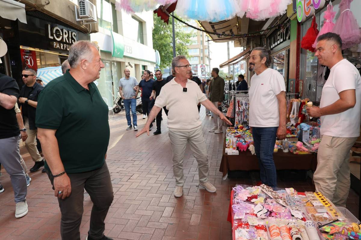 Başkanlar uzun çarşıda Esnaf Ziyareti yaptı